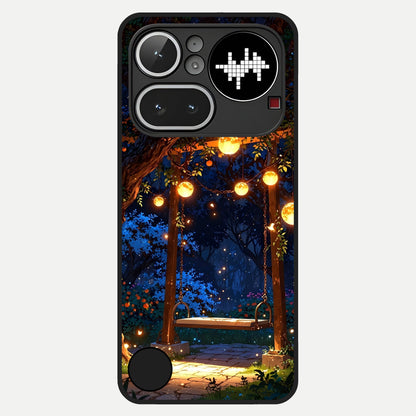  Twilight Garden Swing Glass Case For Nothing Phone 4A Pro back cover – full design glossy printed glass finish