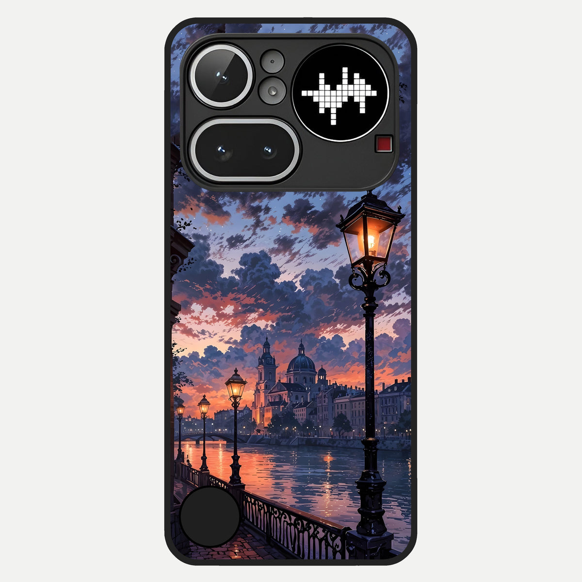  Twilight River Lights Glass Case For Nothing Phone 4A Pro back cover – full design glossy printed glass finish