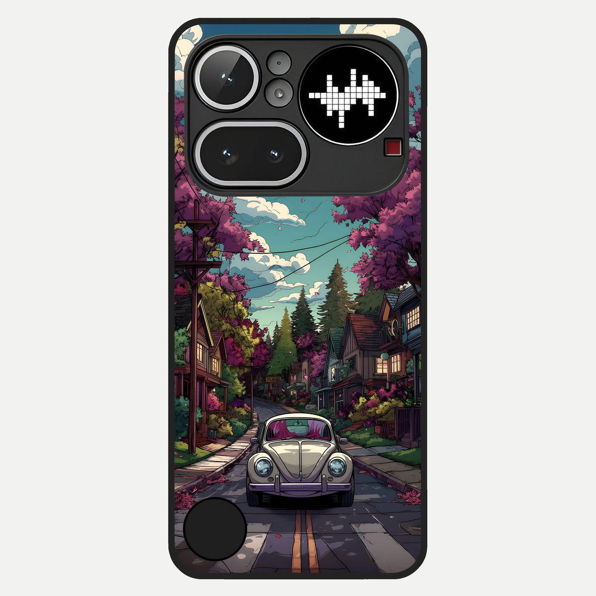 Vintage Street Drive Glass Case For Nothing Phone 4A Pro back cover – full design glossy printed glass finish
