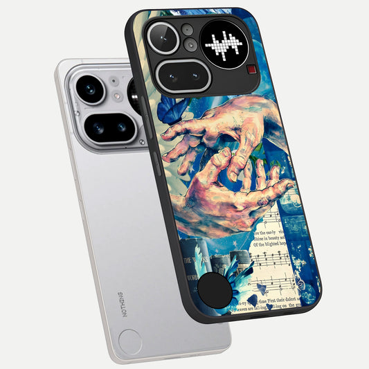  Aesthetic Divider phone case For Nothing Phone 4A Pro showing premium glass back cover with detailed artwork