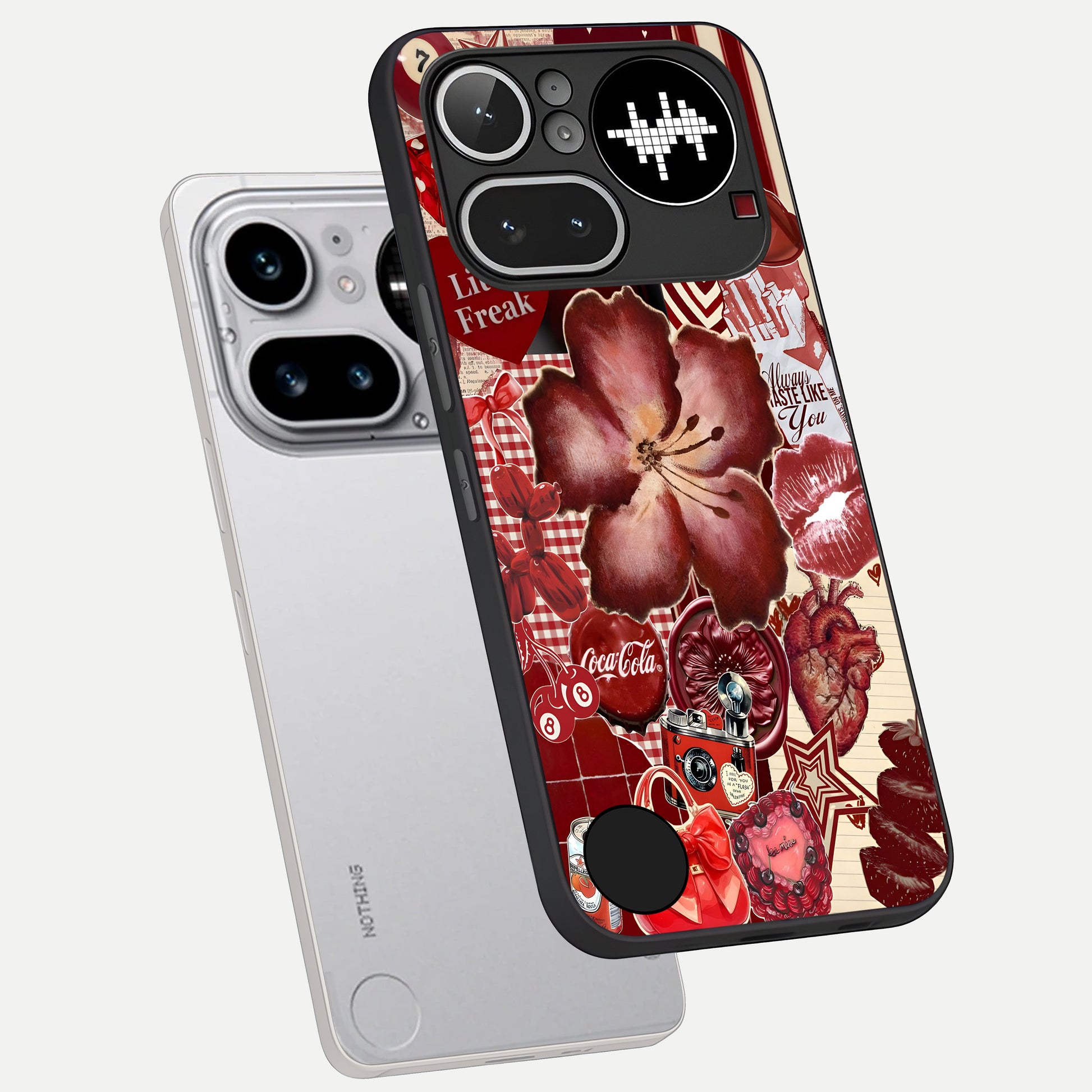  Aesthetic Little Freak phone case For Nothing Phone 4A Pro showing premium glass back cover with detailed artwork