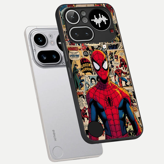  Aesthetic Spider phone case For Nothing Phone 4A Pro showing premium glass back cover with detailed artwork