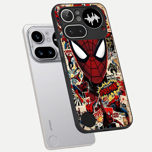  Aesthetic Wonder Spider phone case For Nothing Phone 4A Pro showing premium glass back cover with detailed artwork