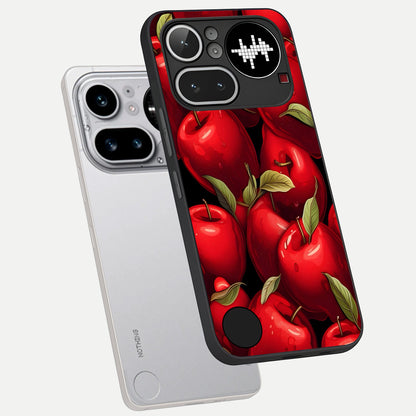  Apple Pattern phone case For Nothing Phone 4A Pro showing premium glass back cover with detailed artwork