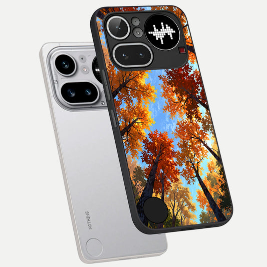  Autumn Sky Rise phone case For Nothing Phone 4A Pro showing premium glass back cover with detailed artwork