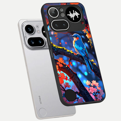  Blooming Water Drift phone case For Nothing Phone 4A Pro showing premium glass back cover with detailed artwork
