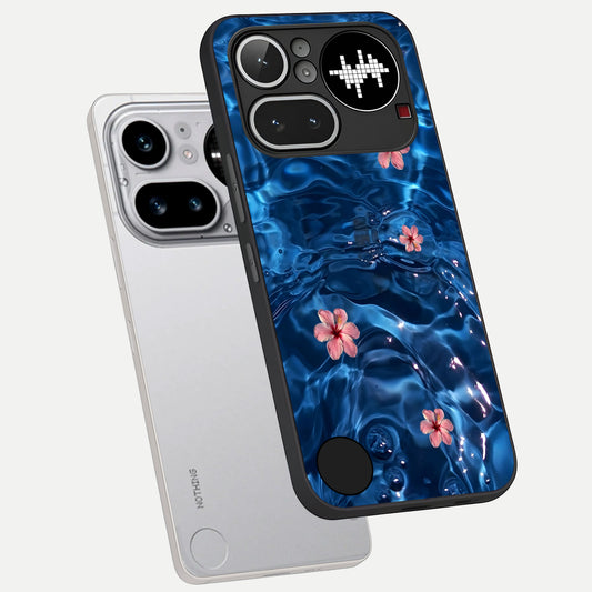  Bloom Thread Art phone case For Nothing Phone 4A Pro showing premium glass back cover with detailed artwork