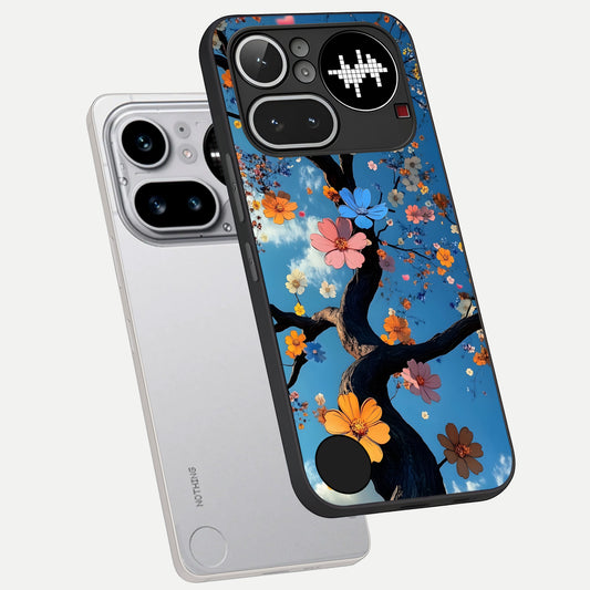  Blossom Dream Sky phone case For Nothing Phone 4A Pro showing premium glass back cover with detailed artwork