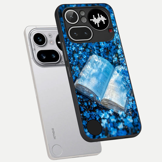  Blue Bloom Tales phone case For Nothing Phone 4A Pro showing premium glass back cover with detailed artwork