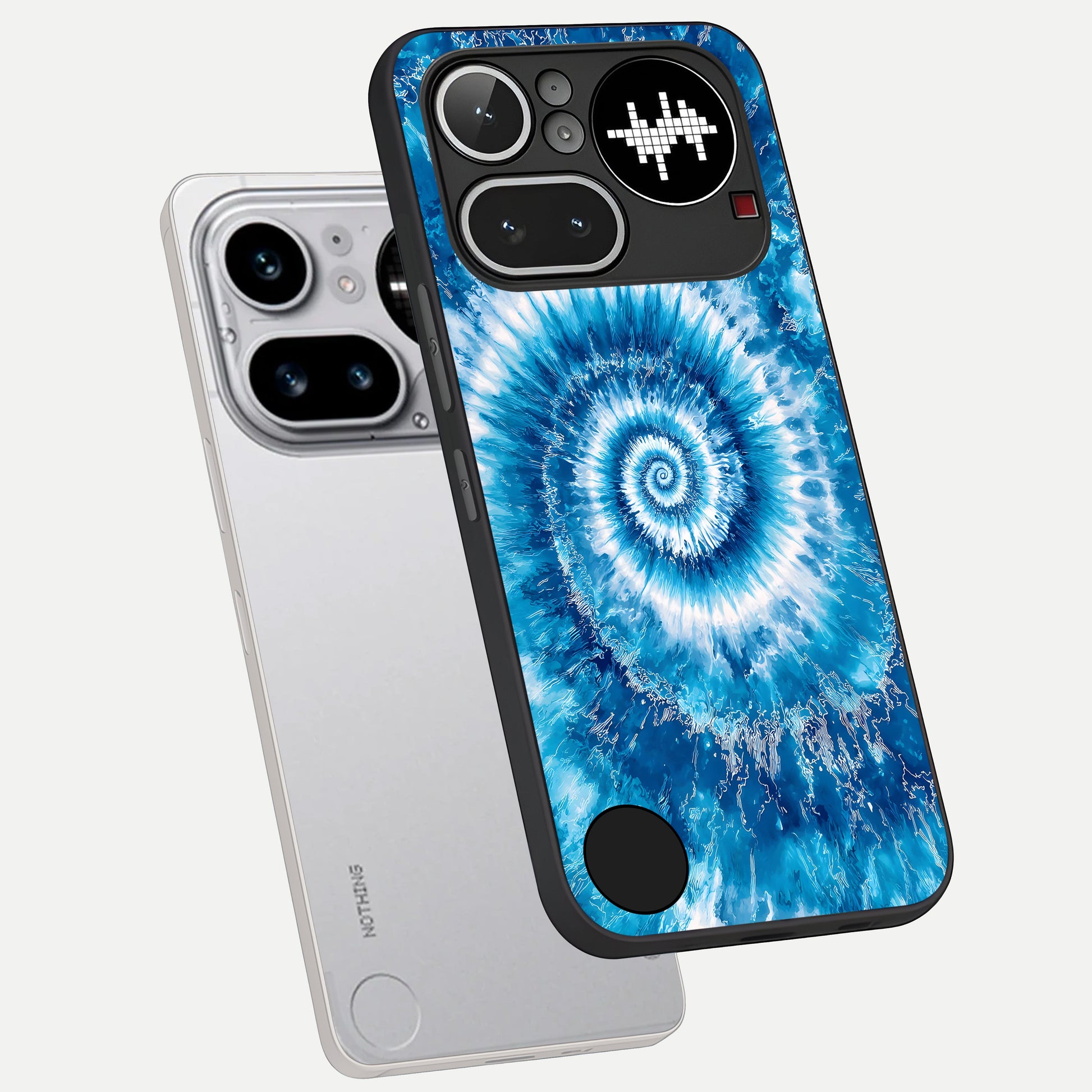  Blue Galaxy Wave phone case For Nothing Phone 4A Pro showing premium glass back cover with detailed artwork