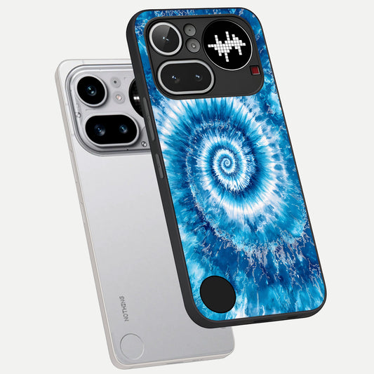  Blue Galaxy Wave phone case For Nothing Phone 4A Pro showing premium glass back cover with detailed artwork