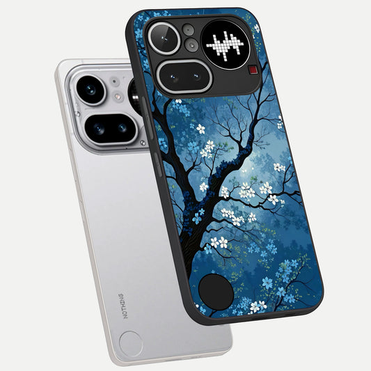  Blue Tree Serenity phone case For Nothing Phone 4A Pro showing premium glass back cover with detailed artwork