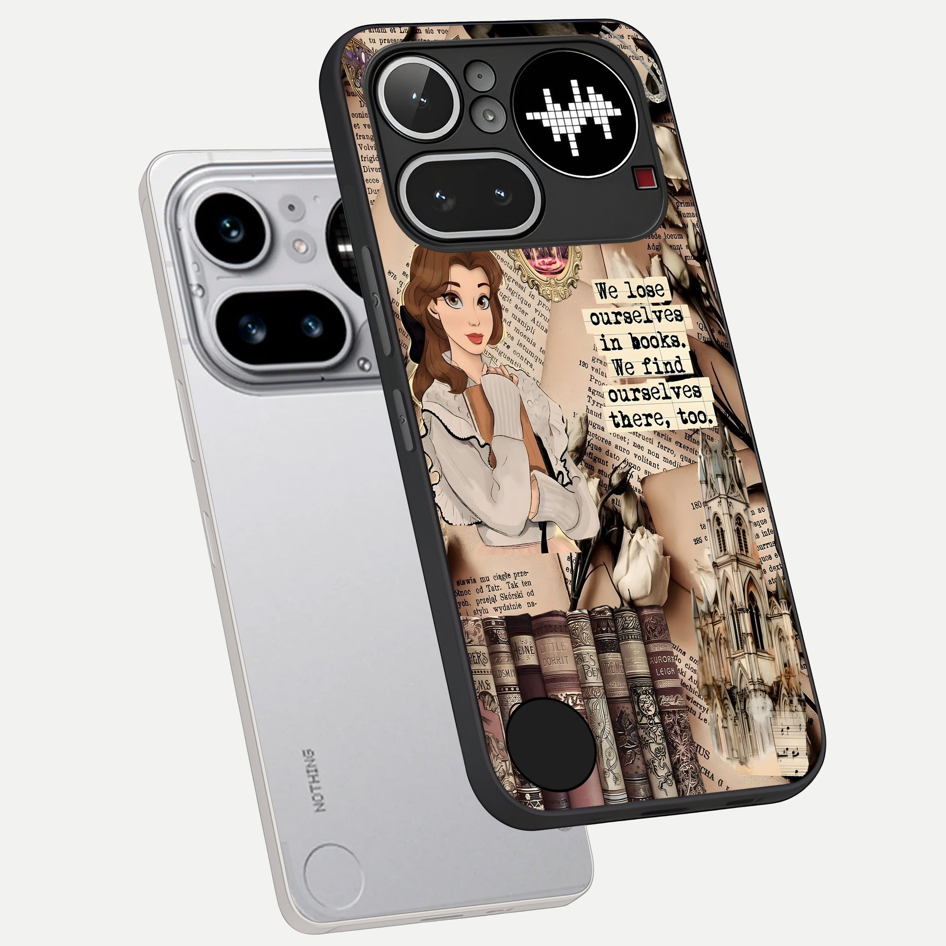  Bookish Dream World phone case For Nothing Phone 4A Pro showing premium glass back cover with detailed artwork