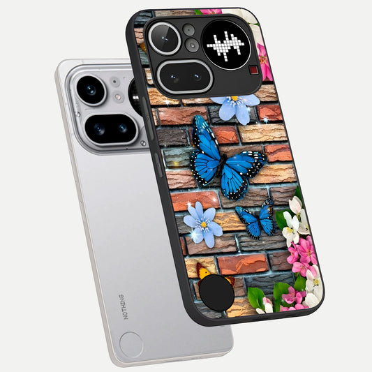  Brick Bloom Flight phone case For Nothing Phone 4A Pro showing premium glass back cover with detailed artwork