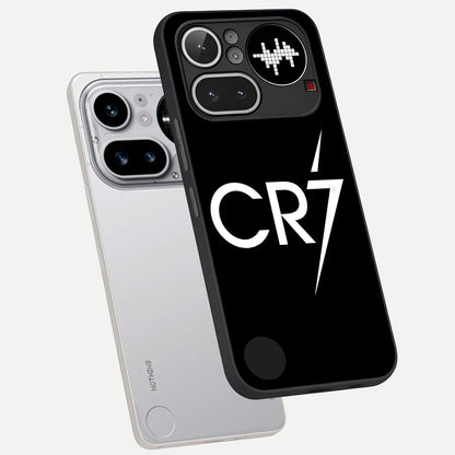 CR7 Elite Strike phone case For Nothing Phone 4A Pro showing premium glass back cover with detailed artwork