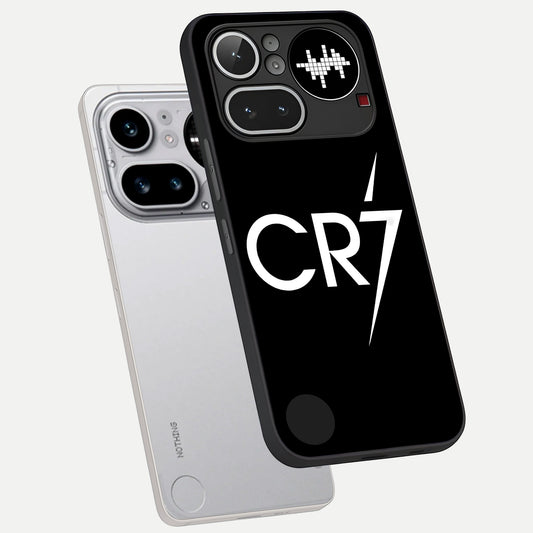  CR7 Elite Strike phone case For Nothing Phone 4A Pro showing premium glass back cover with detailed artwork