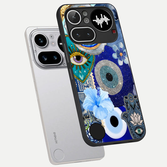  Celestial Blue Vision phone case For Nothing Phone 4A Pro showing premium glass back cover with detailed artwork