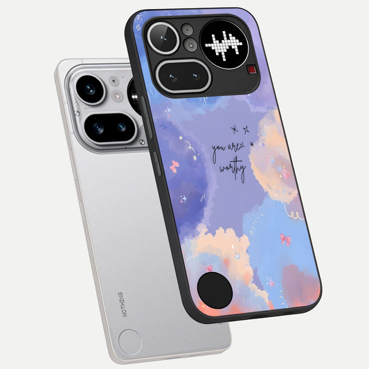  Celestial Cloud Magic phone case For Nothing Phone 4A Pro showing premium glass back cover with detailed artwork