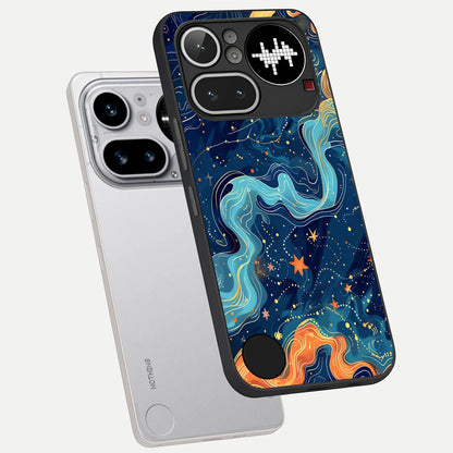  Celestial Dream Flow phone case For Nothing Phone 4A Pro showing premium glass back cover with detailed artwork