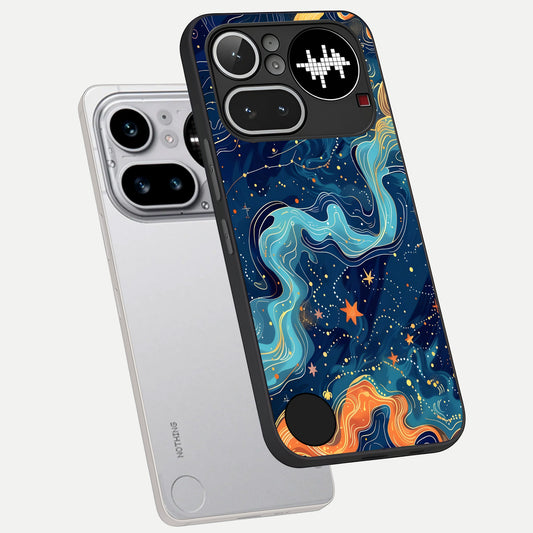  Celestial Dream Flow phone case For Nothing Phone 4A Pro showing premium glass back cover with detailed artwork