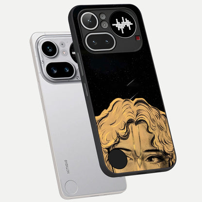  Celestial Gods Plan phone case For Nothing Phone 4A Pro showing premium glass back cover with detailed artwork