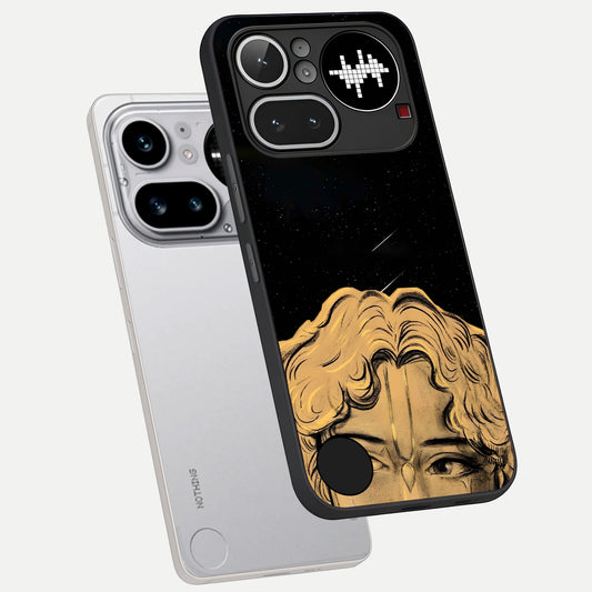  Celestial Gods Plan phone case For Nothing Phone 4A Pro showing premium glass back cover with detailed artwork