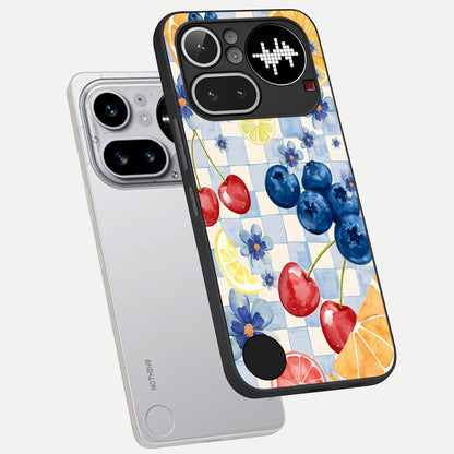 Citrus Bloom Joy phone case For Nothing Phone 4A Pro showing premium glass back cover with detailed artwork