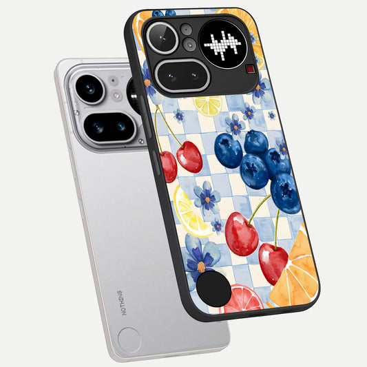  Citrus Bloom Joy phone case For Nothing Phone 4A Pro showing premium glass back cover with detailed artwork