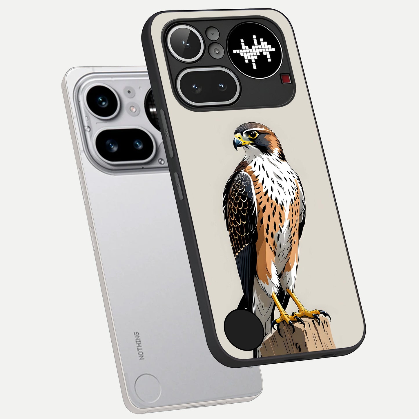  Clever Eagle phone case For Nothing Phone 4A Pro showing premium glass back cover with detailed artwork