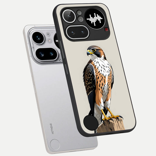  Clever Eagle phone case For Nothing Phone 4A Pro showing premium glass back cover with detailed artwork