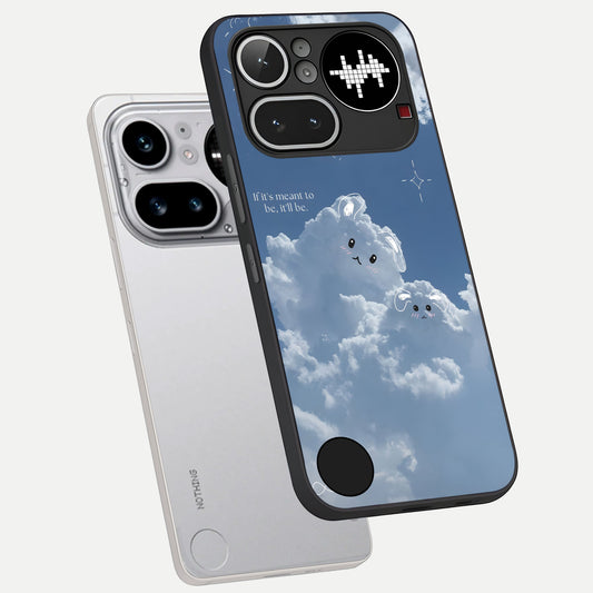  Cloud Bunny Dreams phone case For Nothing Phone 4A Pro showing premium glass back cover with detailed artwork