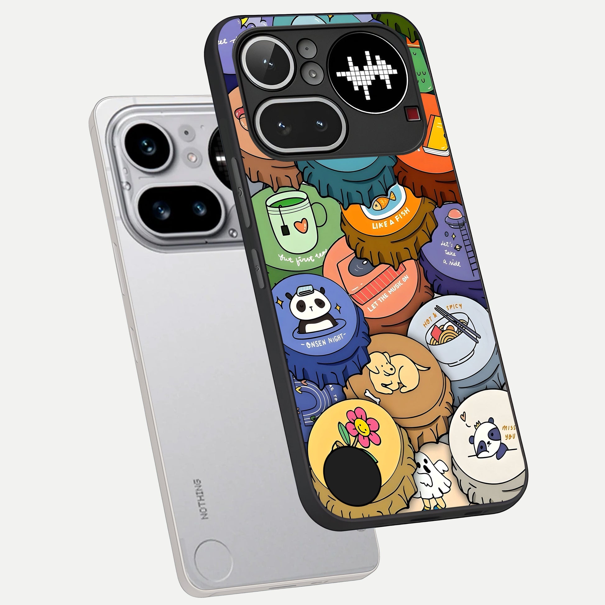  Coins Patterns phone case For Nothing Phone 4A Pro showing premium glass back cover with detailed artwork