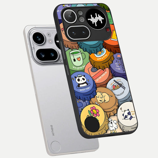  Coins Patterns phone case For Nothing Phone 4A Pro showing premium glass back cover with detailed artwork