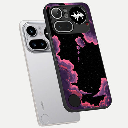  Cosmic Cloud Journey phone case For Nothing Phone 4A Pro showing premium glass back cover with detailed artwork