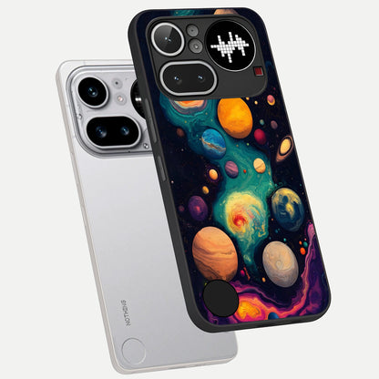  Cosmic Planet Journey phone case For Nothing Phone 4A Pro showing premium glass back cover with detailed artwork