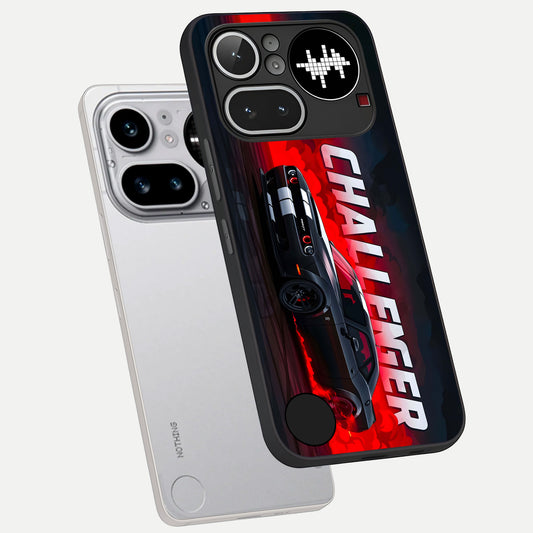 Crimson Challenger Fury phone case For Nothing Phone 4A Pro showing premium glass back cover with detailed artwork