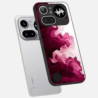  Crimson Wave Flow phone case For Nothing Phone 4A Pro showing premium glass back cover with detailed artwork