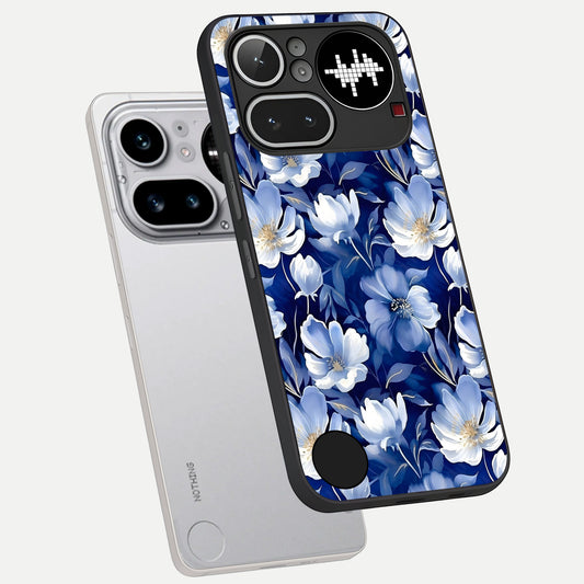  Cute Floral Patterns phone case For Nothing Phone 4A Pro showing premium glass back cover with detailed artwork