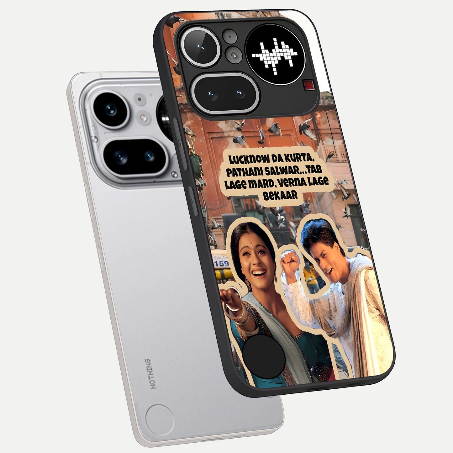  Desi Retro Vibes phone case For Nothing Phone 4A Pro showing premium glass back cover with detailed artwork