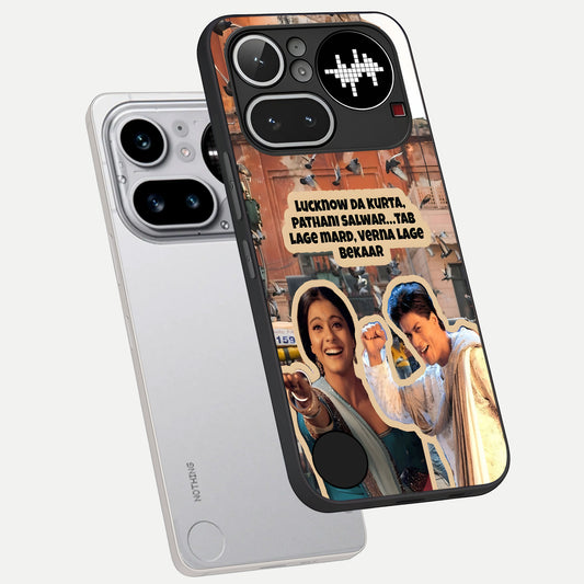  Desi Retro Vibes phone case For Nothing Phone 4A Pro showing premium glass back cover with detailed artwork