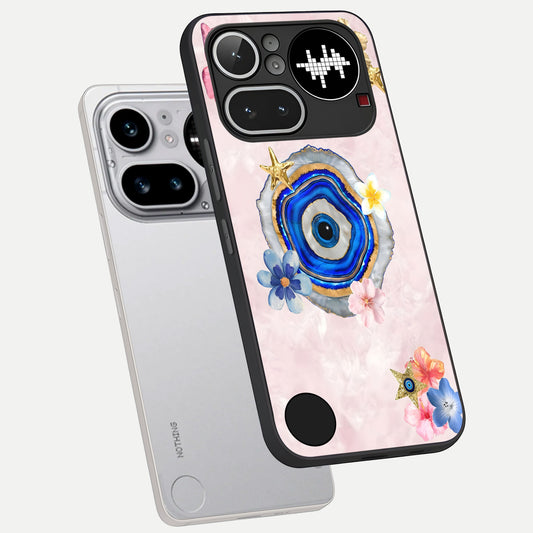  Divine Aura Bloom phone case For Nothing Phone 4A Pro showing premium glass back cover with detailed artwork