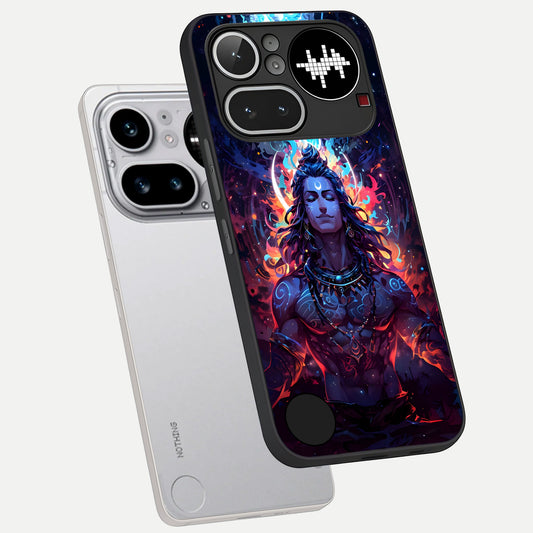  Divine Fire Shiv phone case For Nothing Phone 4A Pro showing premium glass back cover with detailed artwork