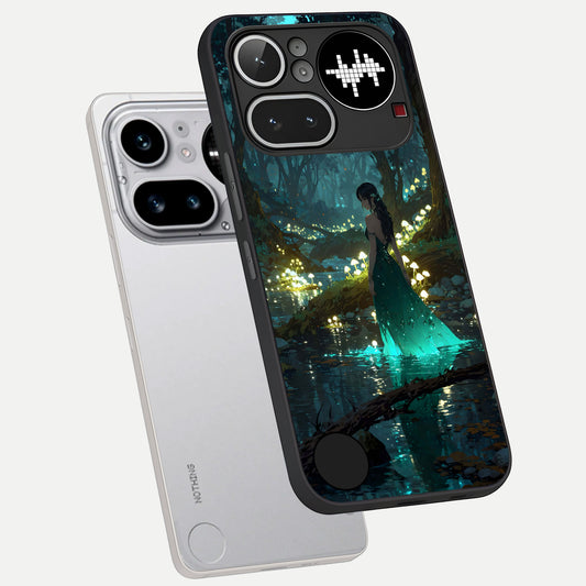  Enchanted Forest Glow phone case For Nothing Phone 4A Pro showing premium glass back cover with detailed artwork