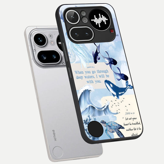  Faithful Ocean Promise phone case For Nothing Phone 4A Pro showing premium glass back cover with detailed artwork