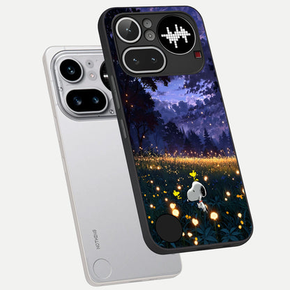  Firefly Meadow Magic phone case For Nothing Phone 4A Pro showing premium glass back cover with detailed artwork