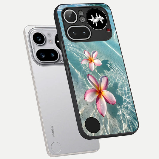  Floating Bloom Bliss phone case For Nothing Phone 4A Pro showing premium glass back cover with detailed artwork