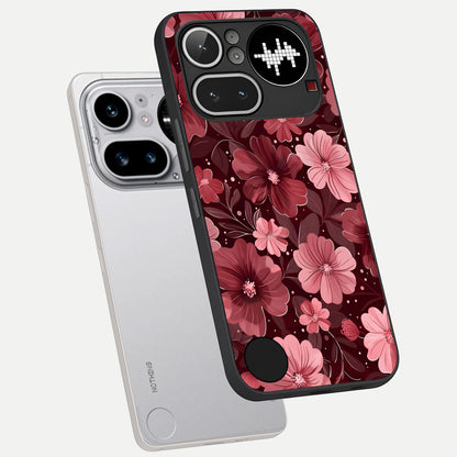  Flower Blush Bloom phone case For Nothing Phone 4A Pro showing premium glass back cover with detailed artwork