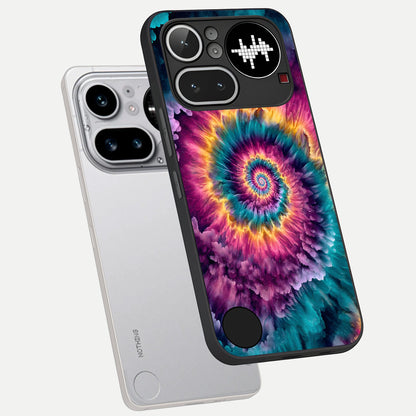  Galactic Spiral Burst phone case For Nothing Phone 4A Pro showing premium glass back cover with detailed artwork