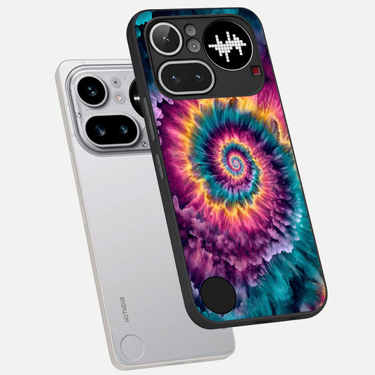  Galactic Spiral Burst phone case For Nothing Phone 4A Pro showing premium glass back cover with detailed artwork