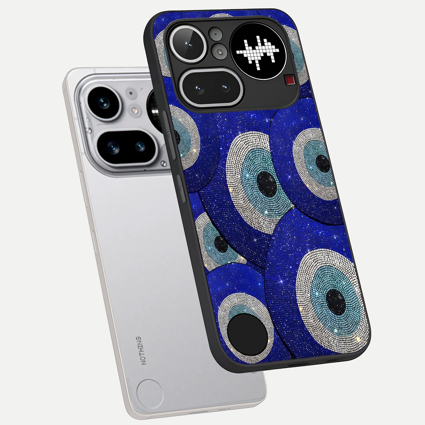  Galaxy Eye Flow phone case For Nothing Phone 4A Pro showing premium glass back cover with detailed artwork